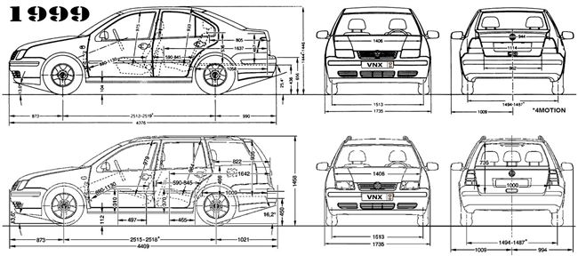 Технические характеристики Volkswagen Bora